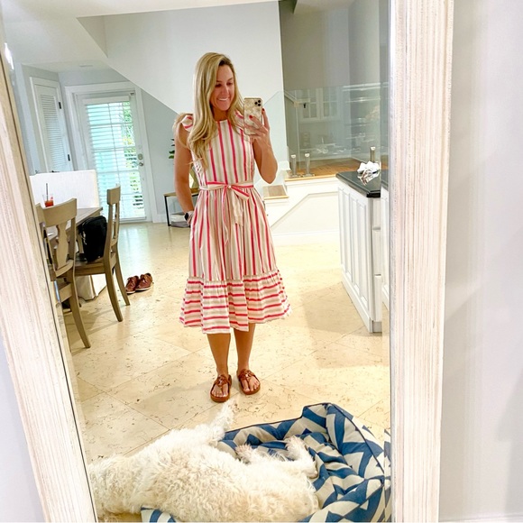 Kate Spade New York Peach Sherbert Midi Dress EUC - Picture 7 of 16